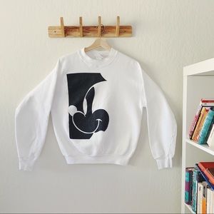 S-M Vintage Minimal Mickey Mouse Disney Sweatshirt